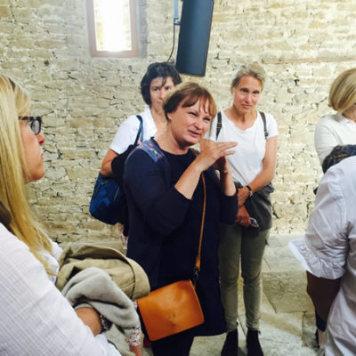 Having the curator talk us through Hauser & Wirth Somerset