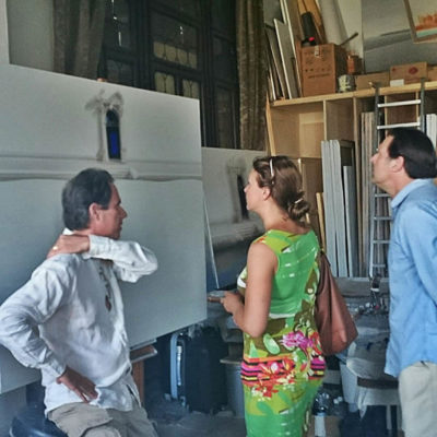 Meeting artist Roger de Montebello at his studio and home the Palazzo Contarini-Polignac